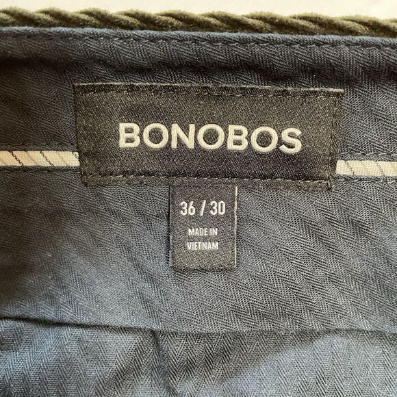 Bonobos Corduroy Trouser Size 36x30 Pine Green TAILORED FIT Flat Front Pockets - Picture 8 of 12